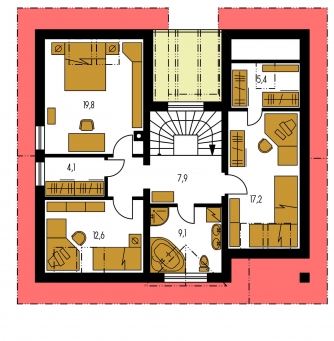 Floor plan of second floor - COMFORT 109